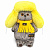 Мягкая игрушка Кот Басик в желтой меховой шапке Budi Basa Ks22-301
